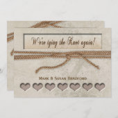 誓いの更新招待状 – 結び目を結ぶ 招待状 (正面/裏面)