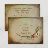 誓いの更新 フラワー フレーム 招待状 (正面/裏面)