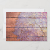 誓いの更新 ラスティック フラワー フォト 招待状 (裏面)