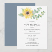 誓いの更新 招待状 ワコール ヒマワリ (正面/裏面)