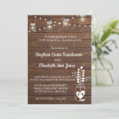 誓いの更新 牧場 メイソンジャー クラシック ウッド ラスティック 招待状 (スタンド正面)