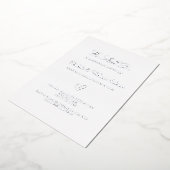 誓いの更新 白 銀 25周年記念 箔招待状 (回転した状態)