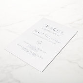 誓いの更新 白 銀 25周年記念 結婚式 箔招待状 (回転した状態)