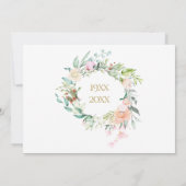 誓いの更新 私たちはまだ愛を育む フローラル フォト アニバーサリー 招待状 (裏面)