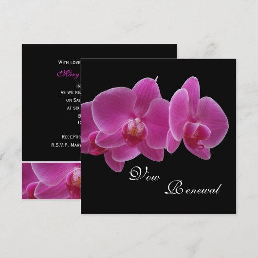 誓いの更新 紫の蘭 招待状 (正面/裏面)