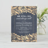 誓いの更新 結婚記念日 ゴールド フォリア 招待状 (スタンド正面)