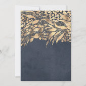 誓いの更新 結婚記念日 ゴールド フォリア 招待状 (裏面)