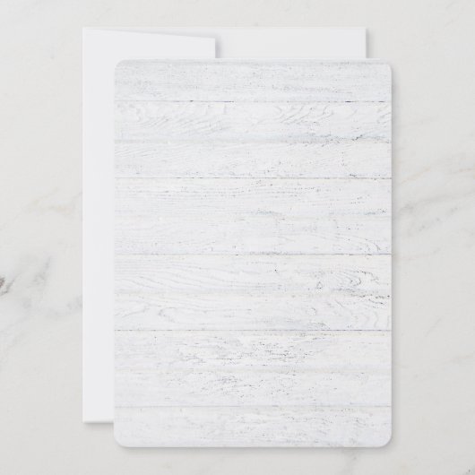 誓いの更新 花 白塗りの木 招待状 (裏面)