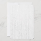 誓いの更新 花 On Wood 招待状 (裏面)