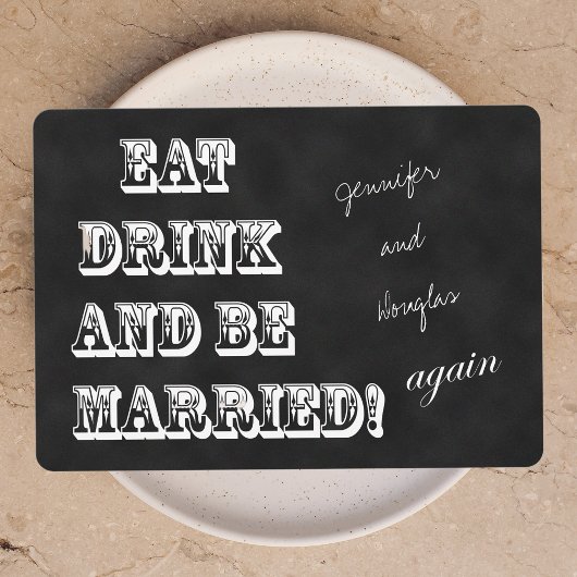 誓いの更新 飲み食いして、再び結婚しよう 招待状