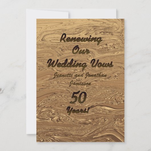 誓いの更新 50周年 招待状 両面 (正面)