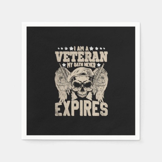 誓いの果てぬ退役軍人だ スタンダードカクテルナプキン (正面)