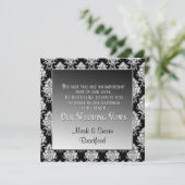 誓いの結婚招待状の更新 – 白黒 招待状 (スタンド正面)