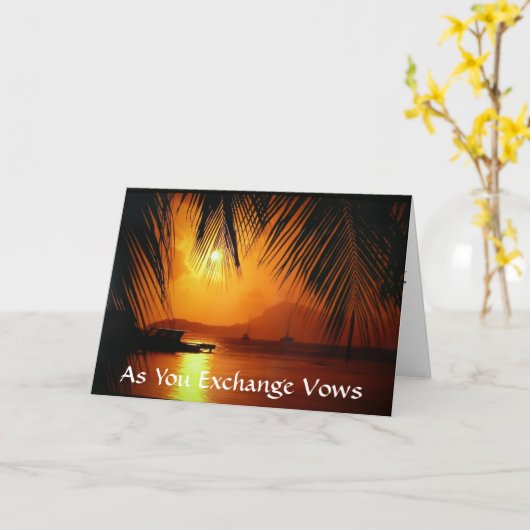 「誓いを交わしながら」 カード (黄色い花)