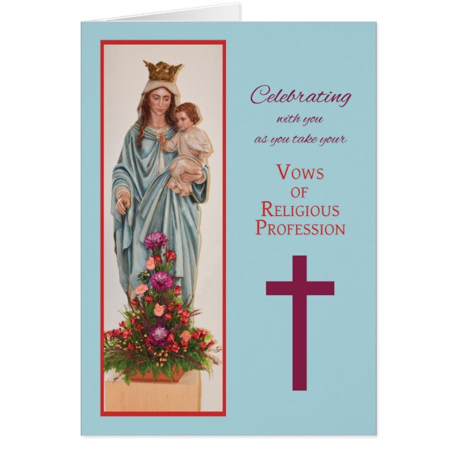 誓いを取る，修道女，メアリーはフロムとベビー・イエスを保持 (正面)