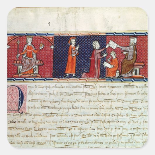 誓いを立てる女性 スクエアシール (正面)