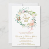 誓い更新我々はまだフローラガーランド記念日を行う 招待状 (正面)