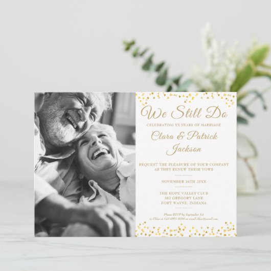 誓い更新我々はまだ金ゴールド写真記念日を行う 招待状 (スタンド正面)