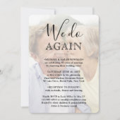 誓い更新2フォトオーバーレイ我々は再結婚行する 招待状 (正面)