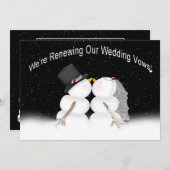 誓い結婚の更新 – 招待状 – 冬/雪 (正面/裏面)