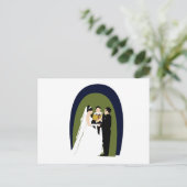 誓い、花嫁、花婿と役人 ポストカード (スタンド正面)