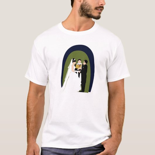 誓い、花嫁、花婿と役人 Tシャツ (正面)