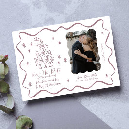 誓お洒落い | 手描きドードル | ウェディング セーブザデート