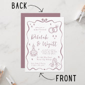 誓お洒落い | 手描きドードル | ウェディング 招待状