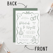 誓お洒落い | 手描きドードル | ウェディング 招待状