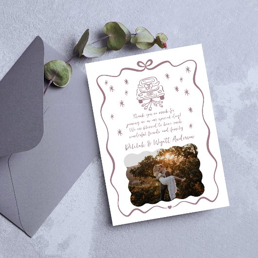 誓お洒落い | 手描きドードル | サンキューカード