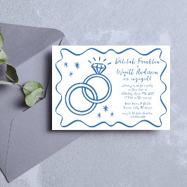 誓お洒落い | 手書き | 婚約パーティー 招待状