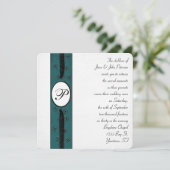 誓の更新のためのモノグラムリボン 招待状 (スタンド正面)