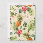 誓の更新パーティー – 夏のルアウ(ハワイ式宴会)パイナップル葉ズ 招待状 (裏面)