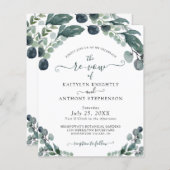 誓の更新ユーカリプスグリーナリーバジェット招待状 (正面/裏面)