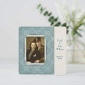 誓の更新ヴィンテージグリッターダマスク写真フレーム 招待状 (スタンド正面)