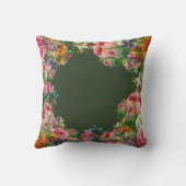 誓の更新ヴィンテージバラ パーソナライズされた クッション (裏面)