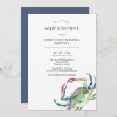 誓の更新記念日招待状ビーチ 招待状 (正面/裏面)