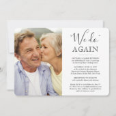 誓の更新2写真またエレガントな結婚式 招待状 (正面)