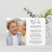 誓の更新2写真またエレガントな結婚式 招待状 (スタンド正面)