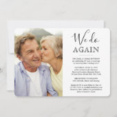 誓の更新2写真またエレガントな結婚式 招待状 (正面)