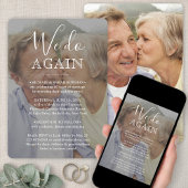 誓の更新2写真我々は再び白い文字結婚の 招待状