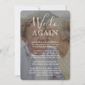 誓の更新2写真我々は再び白い文字結婚の 招待状 (正面)