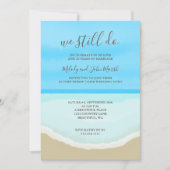 誓の結婚水彩ビーチ 招待状 (正面)