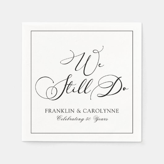 誓エレガントい更新記念日 スタンダードカクテルナプキン (正面)