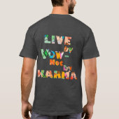 誓約によって住んで下さい: ダークグレー Tシャツ (裏面)