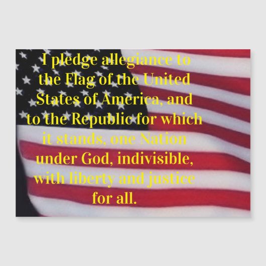 誓約マグネットを持つ米国国旗 (正面)