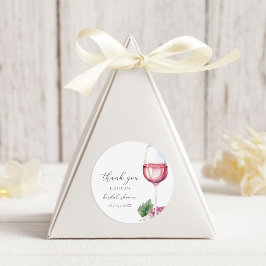 誓約前の水彩ヴィノ ブライダルシャワー ラウンドシール