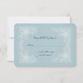 誓約更新の返信ラッピング - 繊細なコーナー 出欠カード (正面)