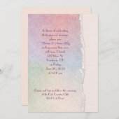 誓約更新 パステル レインボー 破れた端 招待状 (正面/裏面)