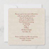 誓約更新 花枠 招待状 (裏面)